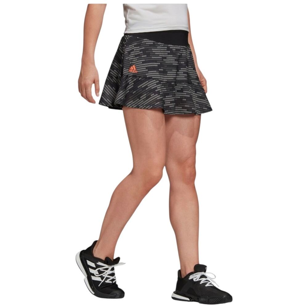 NWOT Adidas Primeblue Blk Digital Camo Tennis Athletic Skort Orange logo Small